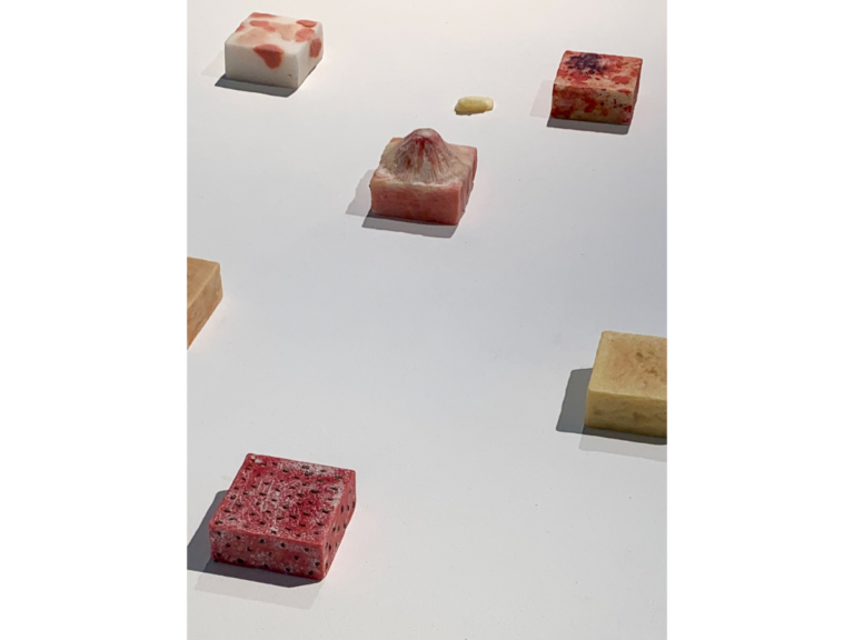 Erica Cheung, Soap me, 2024, soap, 3.5 x 7.5 x 7.5 cm each. Courtesy of the artist and the Academy of Visual Arts, Hong Kong Baptist University.